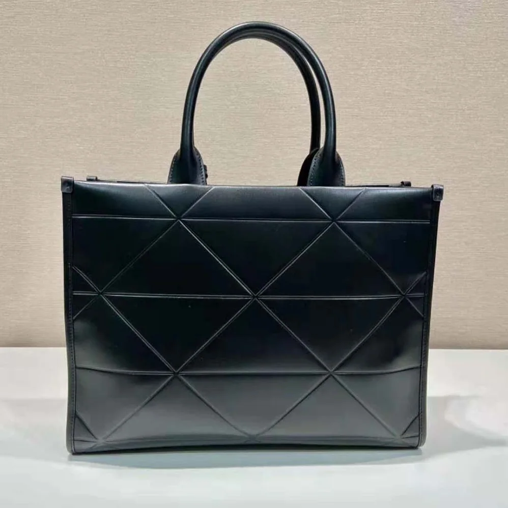 Prada Small Leather Prada Symbole Bag with Topstitching for Women