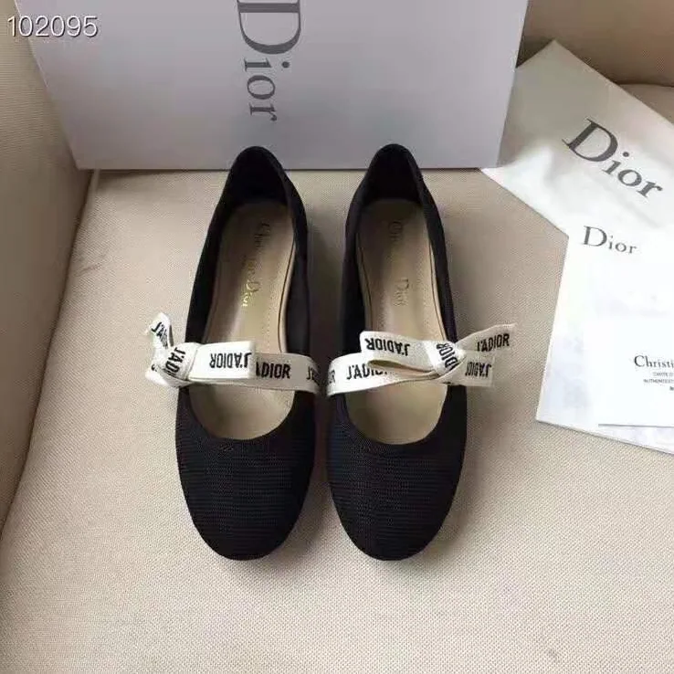 Dior Miss J'adior Ballet Flat in Technical Canvas for Women in Black Dior Miss J'adior Ballet Flat in Technical Canvas for Women in Black