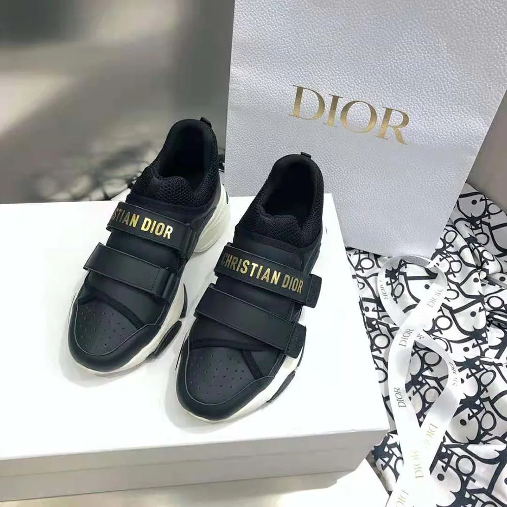 Dior D for Women in wander Sneaker Black Calfskin
