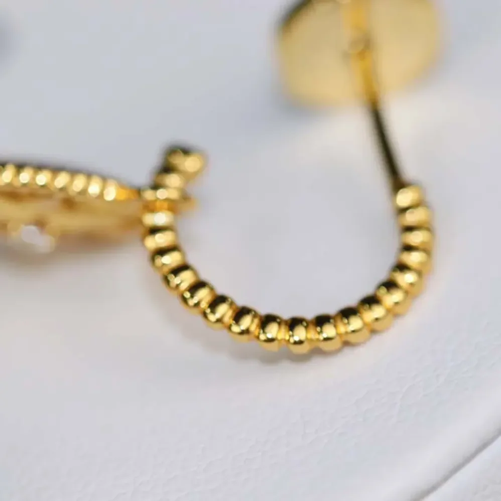Dior Rose des Vents Earrings Yellow Gold Diamonds and Mother-of for Women in Pearl Dior Rose des Vents Earrings Yellow Gold Diamonds and Mother-of for Women in Pearl