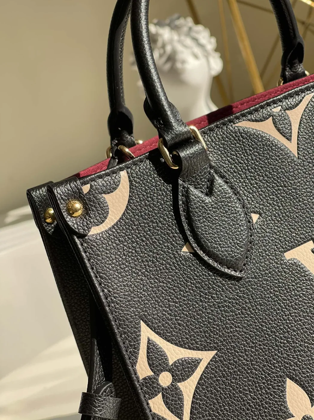 Louis Vuitton OnTheGo PM Tote Bag in Black Gold Hardware