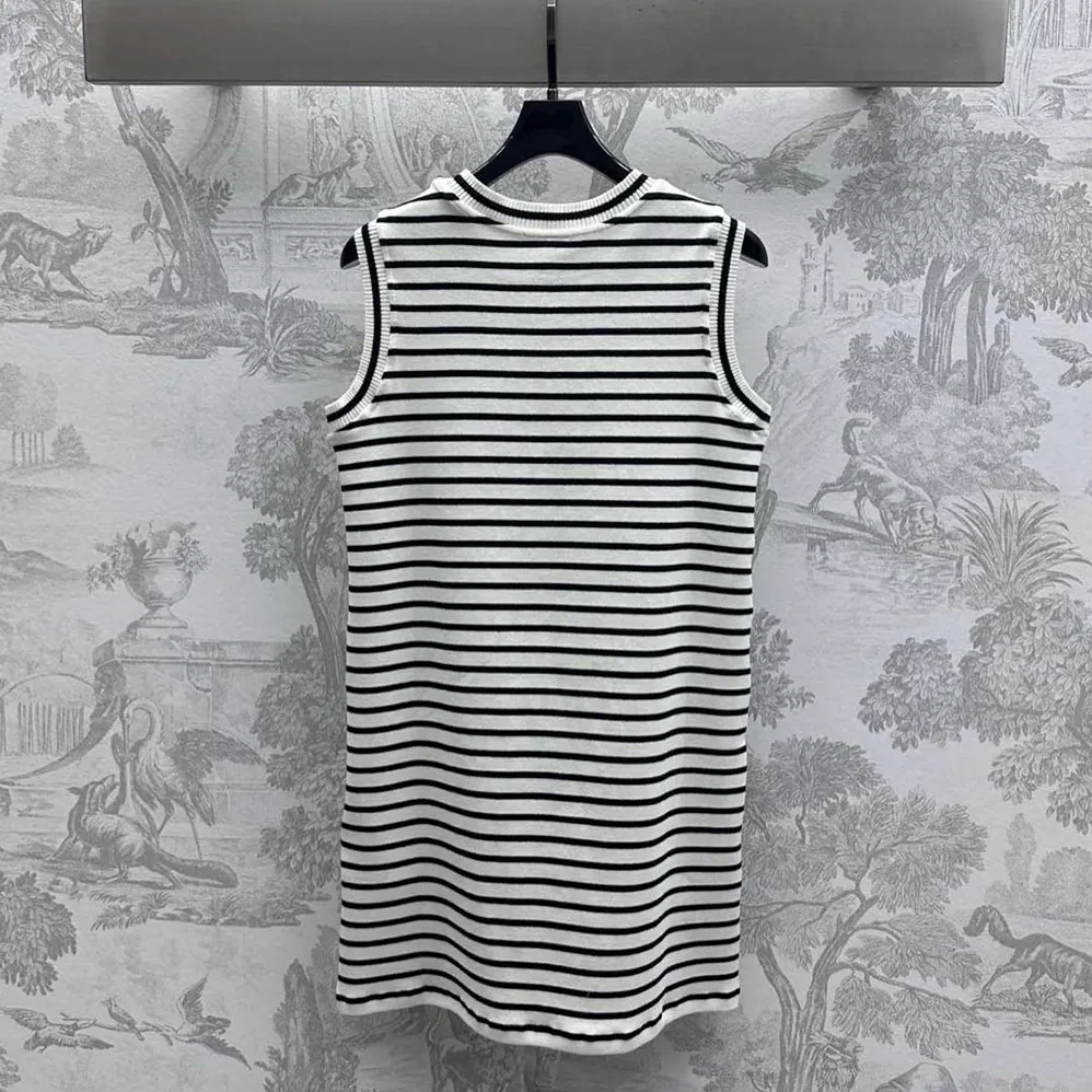 Celine Triomphe Mariniere Mini Dress in Wool for Women