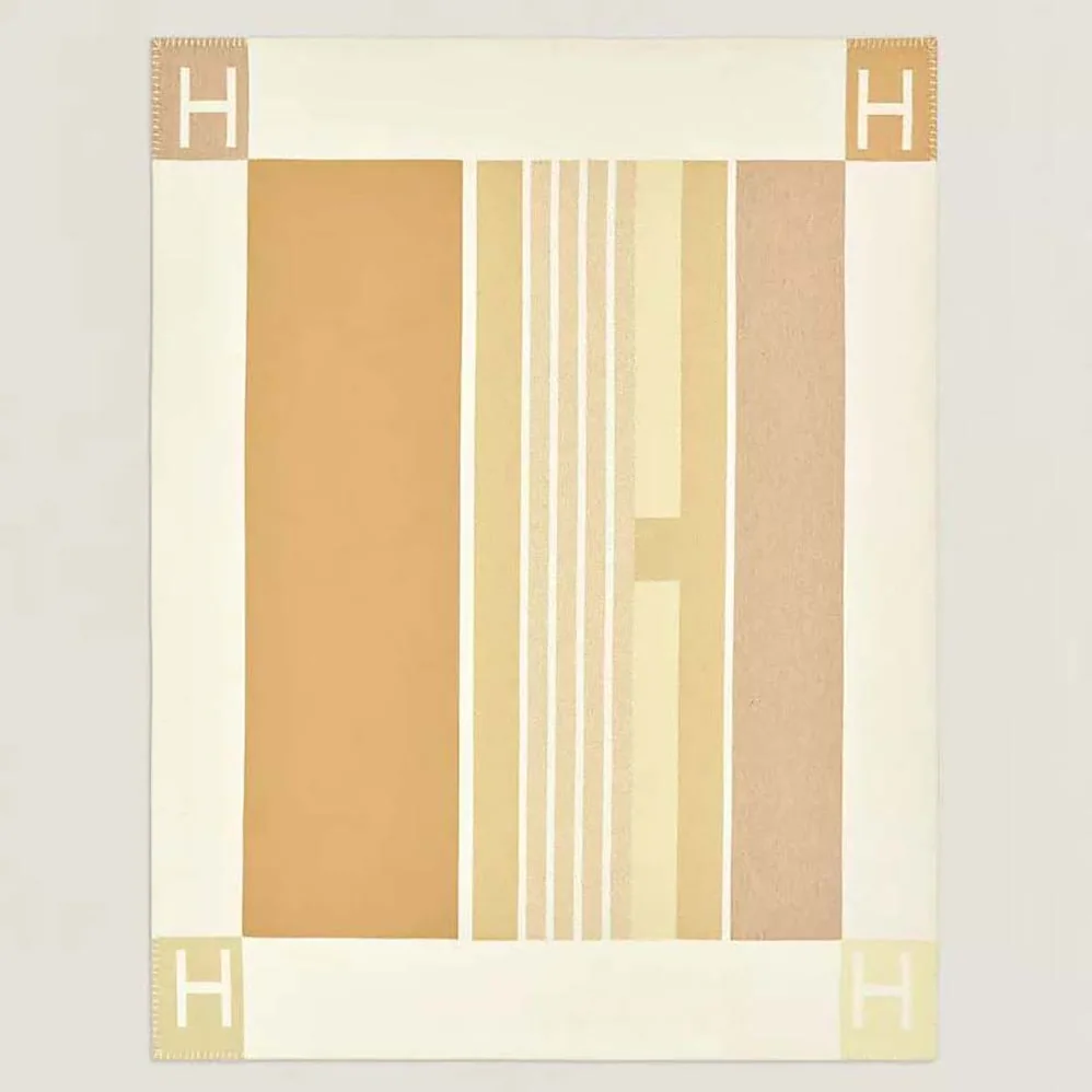 Hermes Avalon Vibration Throw Blanket for Unisex in Yellow Hermes Avalon Vibration Throw Blanket for Unisex in Yellow