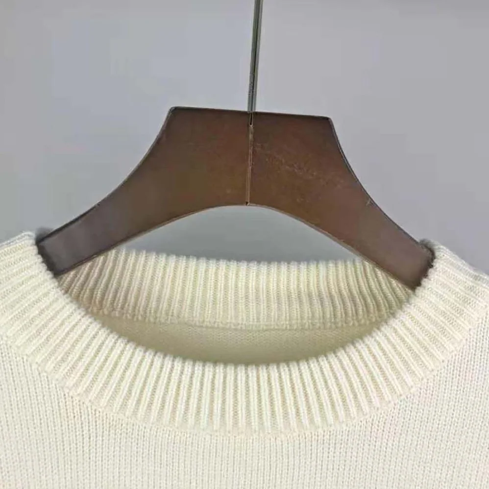 Dior Oversized Cactus Jack Dior Sweater Ecru Wool Knit for Men