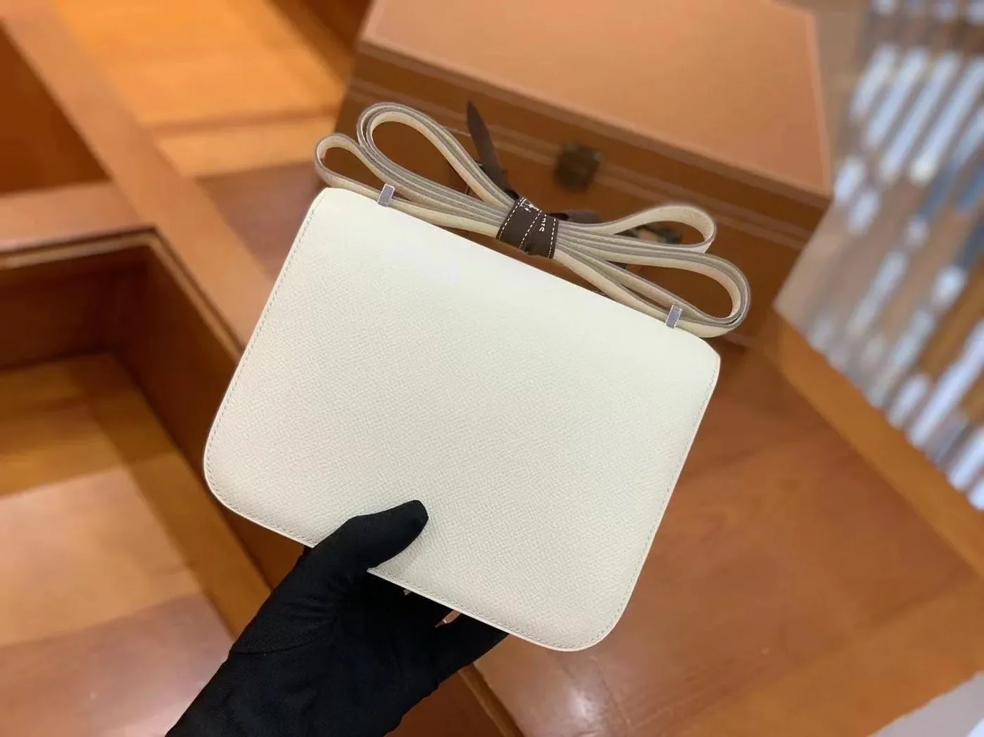 Hermes Constance 23 Epsom White Hermes Constance 23 Epsom White