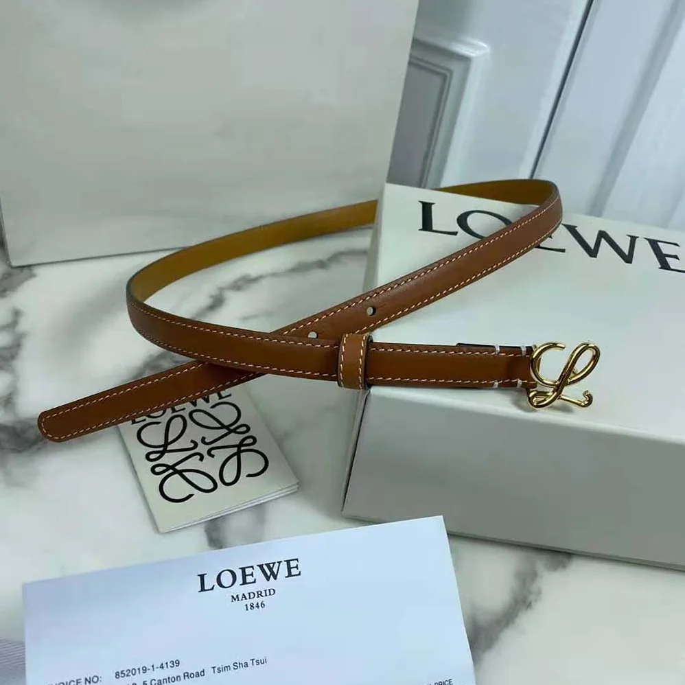 Loewe Belt in Smooth Calfskin for Women in Brown