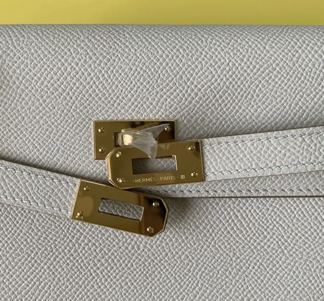 Hermes Kelly Wallet To Go Woc Epsom White