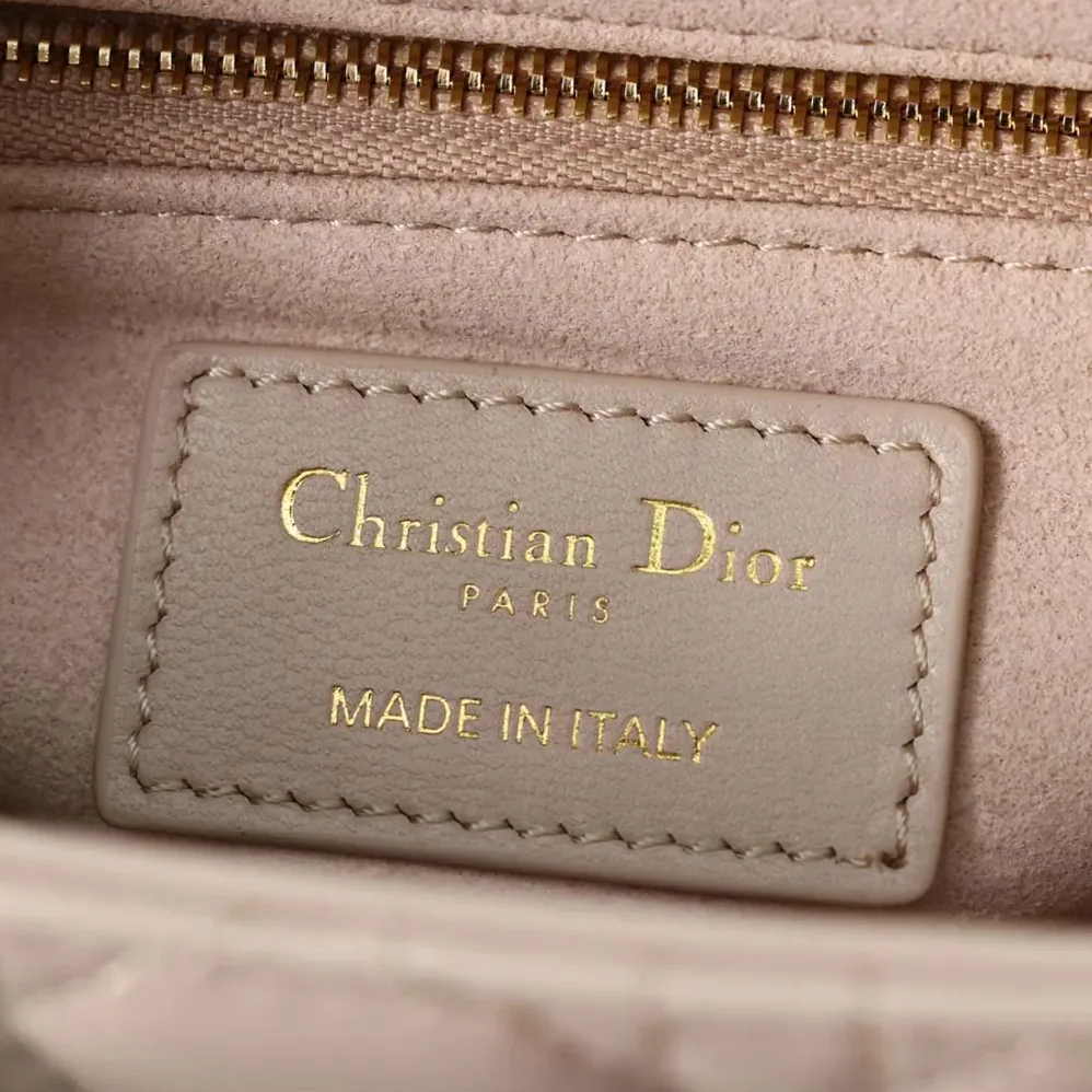Dior Small Lady Dior Bag Two-Tone Trench Beige and Latte Cannage Lambskin for Women Dior Small Lady Dior Bag Two-Tone Trench Beige and Latte Cannage Lambskin for Women