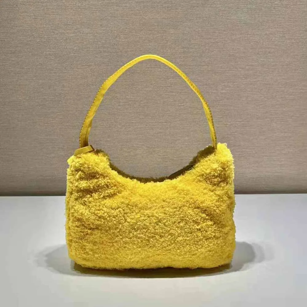 Prada Re-Edition 2000 Terry Mini-Bag for Women in Yellow Prada Re-Edition 2000 Terry Mini-Bag for Women in Yellow