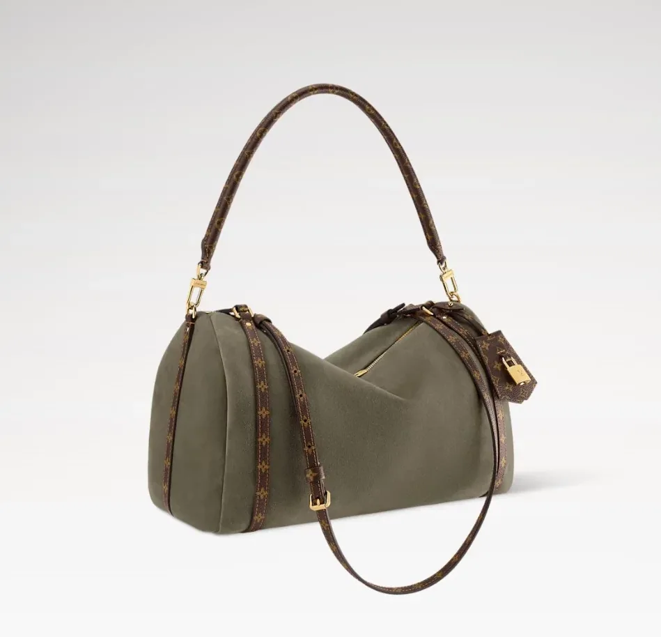 Louis Vuitton Express MM Shoulder Bag in Khaki Gold Hardware