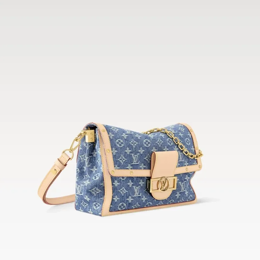 Louis Vuitton Dauphine Soft GM Denim Blue /