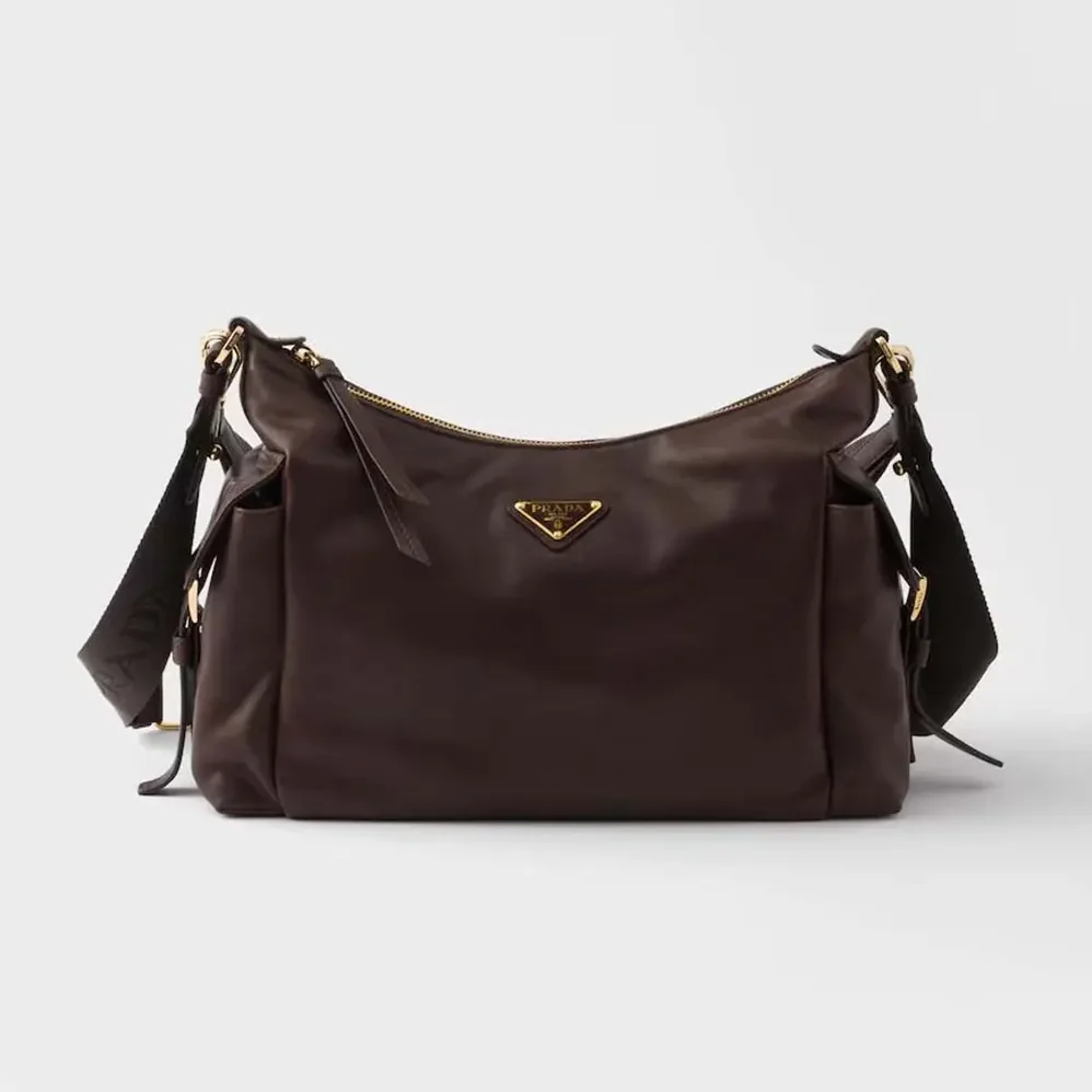 Prada Explore Large Nappa Leather Bag for Women in Dark Brown
