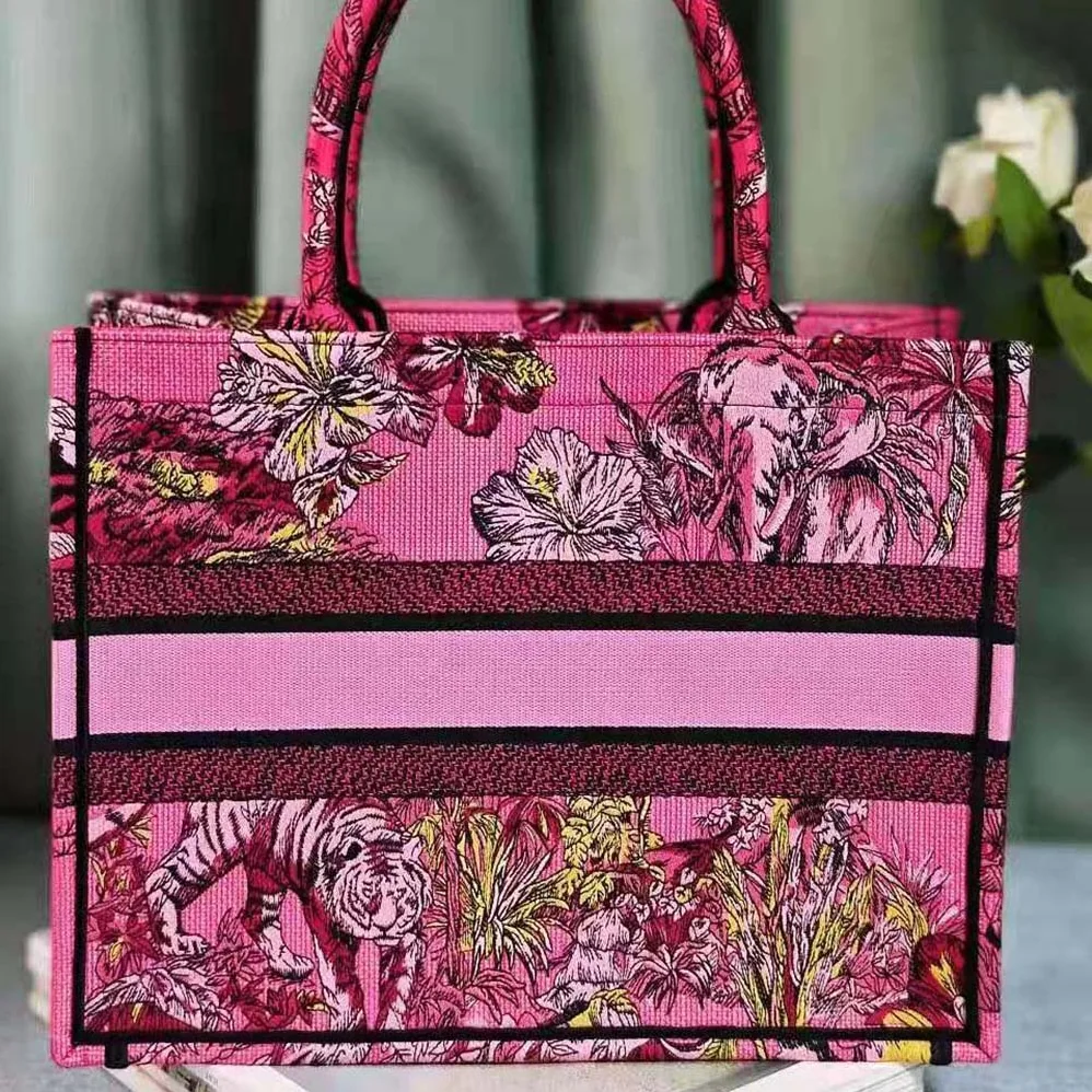 Dior Medium Dior Book Tote Fuchsia Multicolor Toile de Jouy Voyage Embroidery for Women Dior Medium Dior Book Tote Fuchsia Multicolor Toile de Jouy Voyage Embroidery for Women