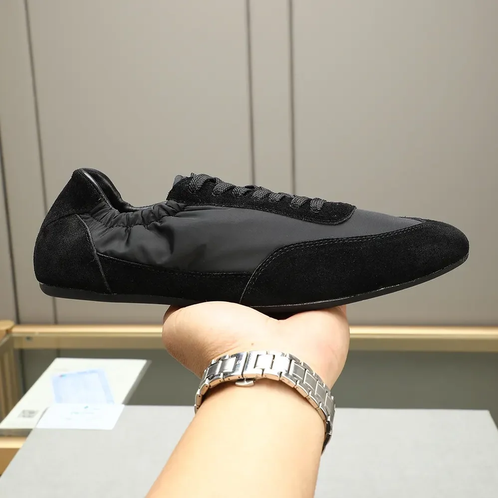 Prada Collapse Re-Nylon and Suede Elasticized Sneakers for Unisex in Black Prada Collapse Re-Nylon and Suede Elasticized Sneakers for Unisex in Black