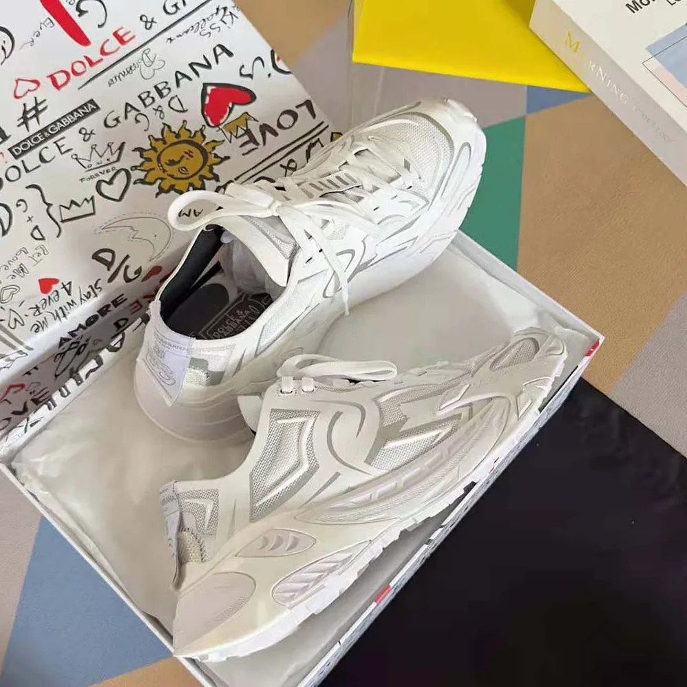 Dolce Gabbana D&G Technical Fabric Fast Sneakers for Unisex in White