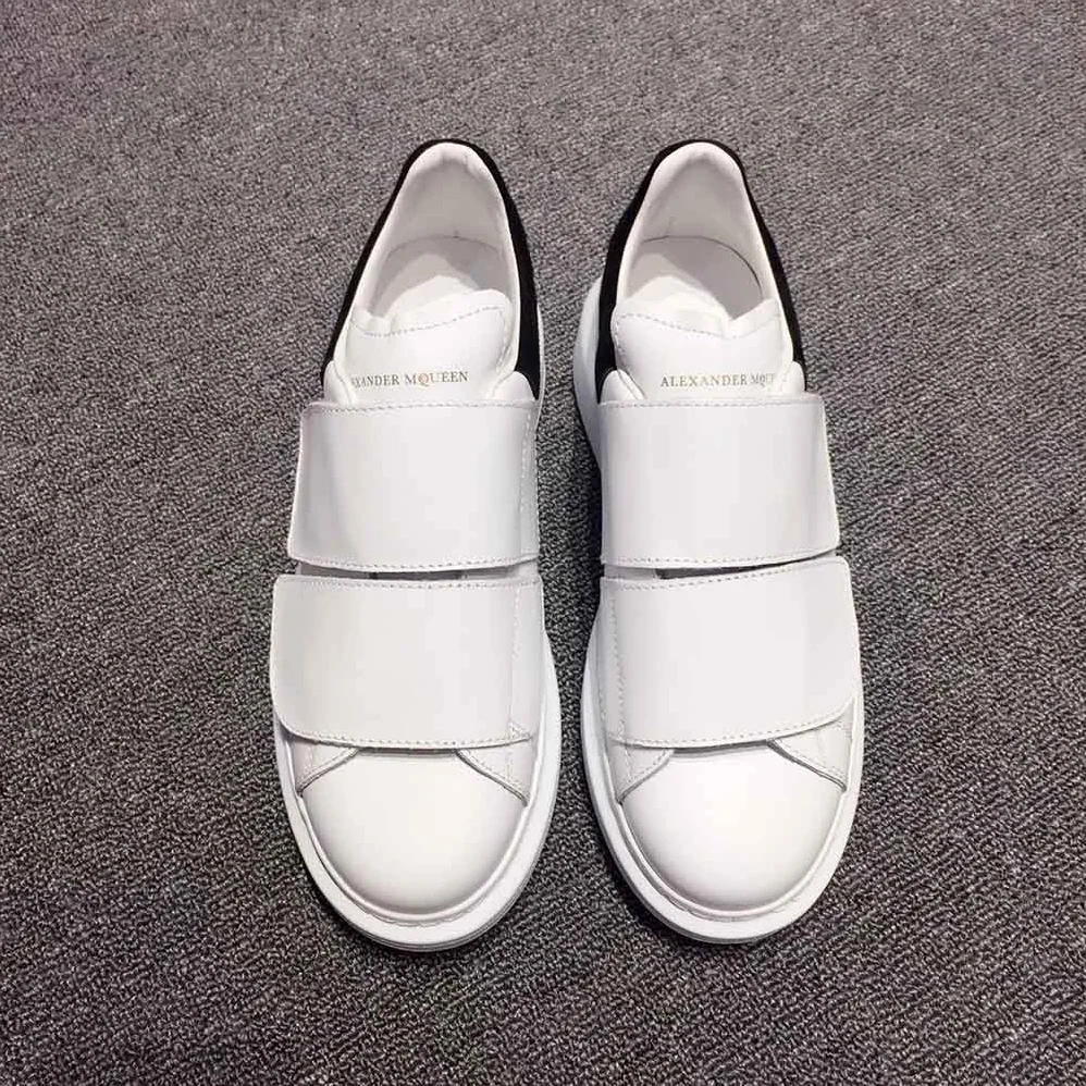 Alexander Mcqueen Oversized Sneaker with Double-Strap Shoes for Women in Black Alexander Mcqueen Oversized Sneaker with Double-Strap Shoes for Women in Black
