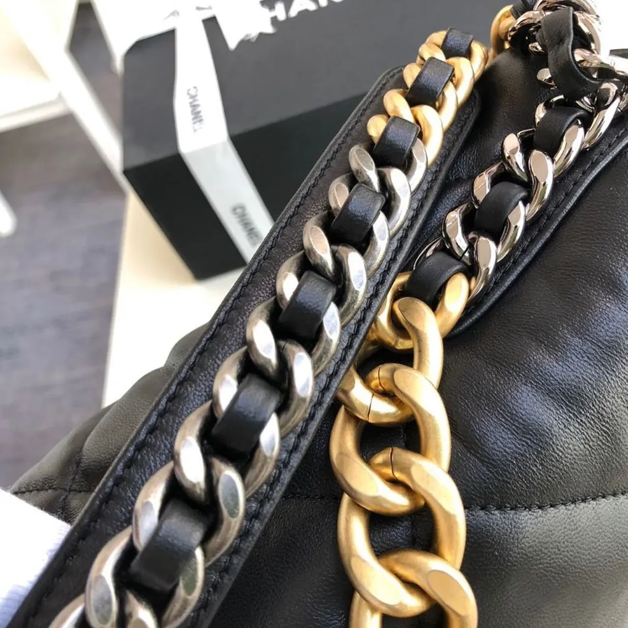 Chanel 19 Maxi Handbag Black Chanel 19 Maxi Handbag Black