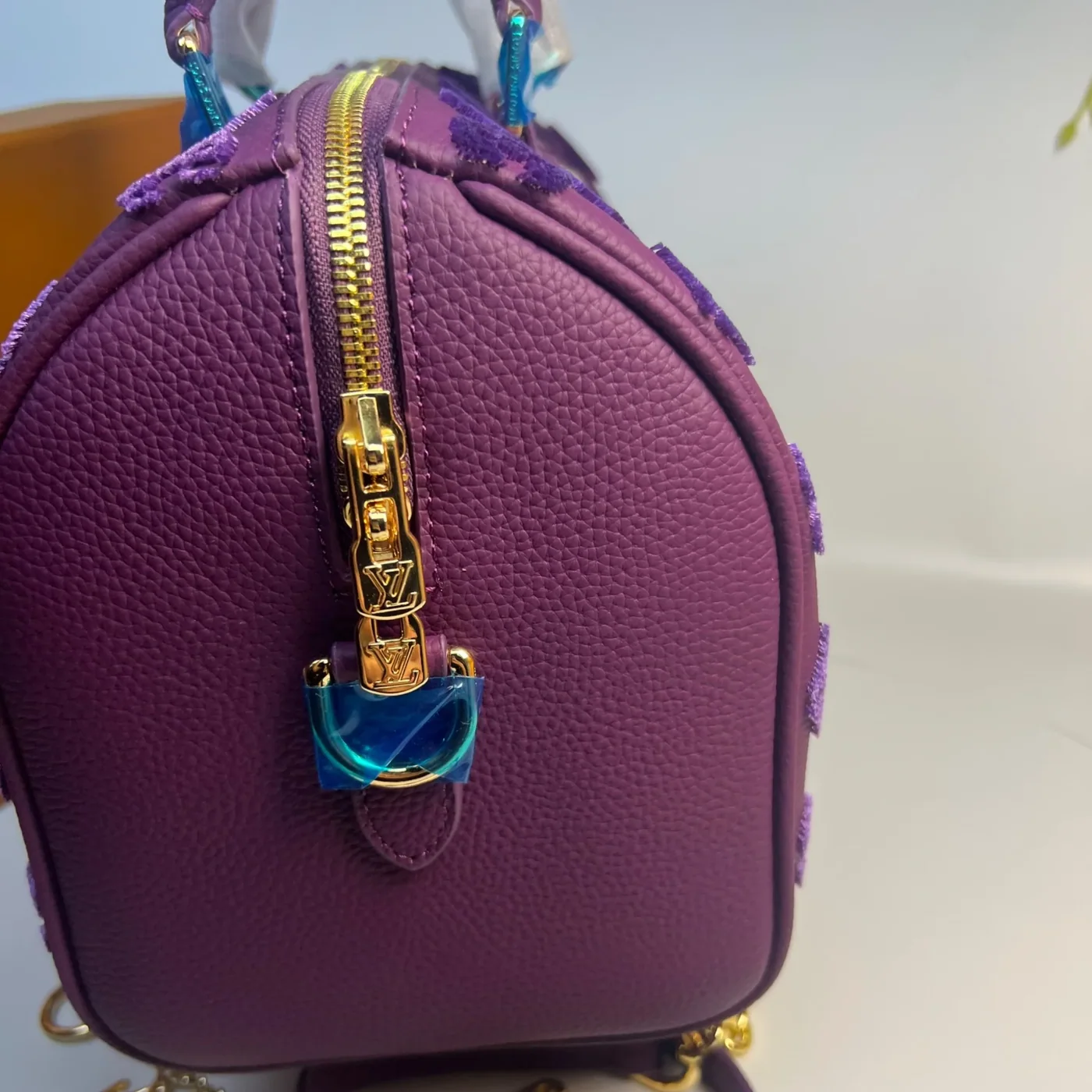 Louis Vuitton Speedy Bandouliere 25 Top Handle Bag in Purple Gold Hardware Louis Vuitton Speedy Bandouliere 25 Top Handle Bag in Purple Gold Hardware
