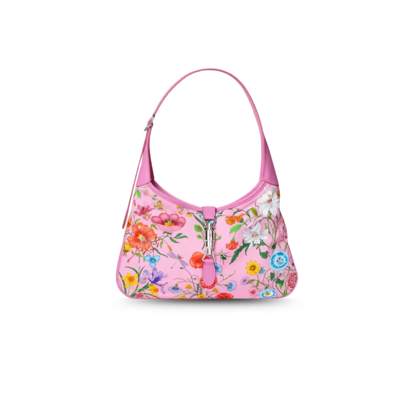 Gucci Jackie 1961 Medium Shoulder Bag in Pink/ Multicolor Gold Hardware Gucci Jackie 1961 Medium Shoulder Bag in Pink/ Multicolor Gold Hardware