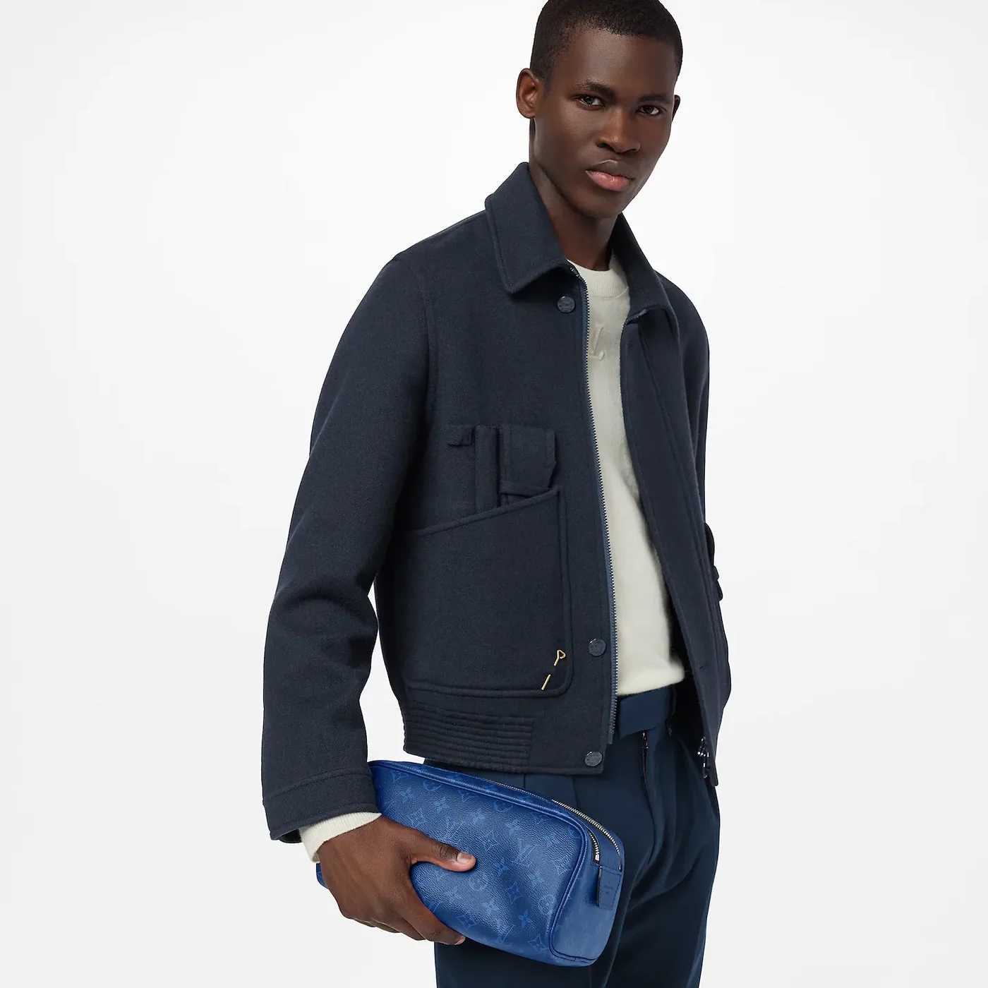 Louis Vuitton Toilet Dopp Kit Pouch Bag Blue / Louis Vuitton Toilet Dopp Kit Pouch Bag Blue /