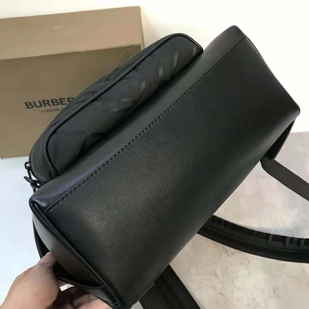 Burberry Monogram Jacquard Backpack for Men in Black Burberry Monogram Jacquard Backpack for Men in Black