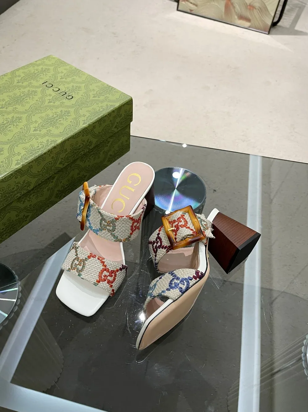 Gucci Sandal With Bamboo Buckle Yellow for Women