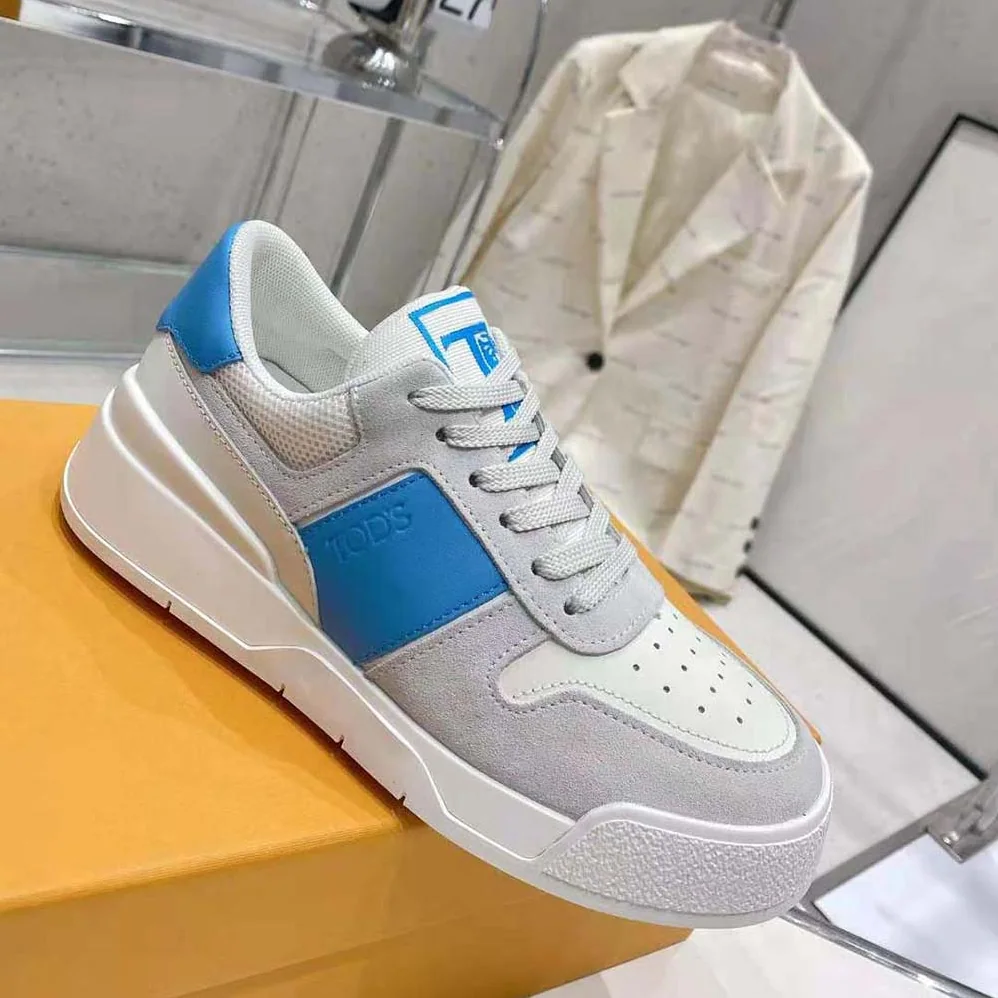TODS Sneakers in Suede and Smooth Leather for Men in Blue
