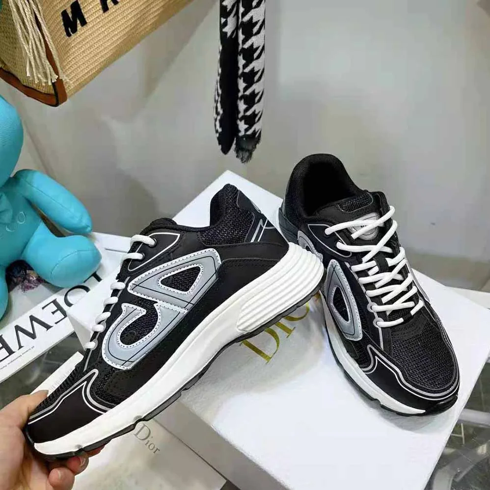 Dior B30 Sneaker Black Mesh and Technical Fabric for Men Dior B30 Sneaker Black Mesh and Technical Fabric for Men