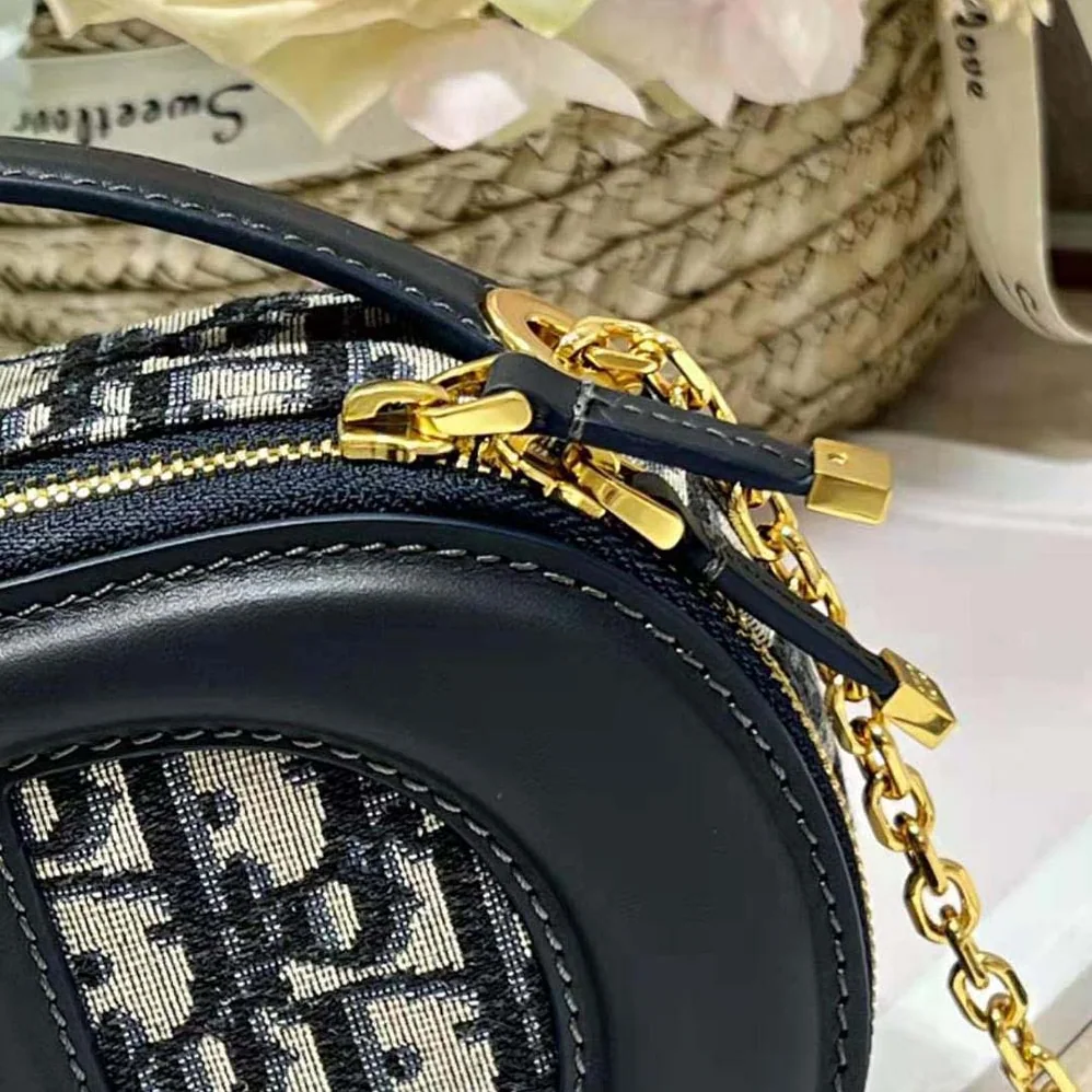 Dior CD Signature Oval Camera Bag Blue Dior Oblique Jacquard for Women Dior CD Signature Oval Camera Bag Blue Dior Oblique Jacquard for Women