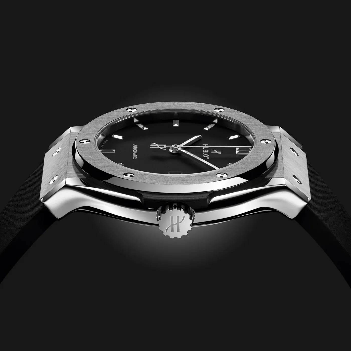 Hublot Classic Fusion Watch Black Strap Matte Black Dial Hublot Classic Fusion Watch Black Strap Matte Black Dial