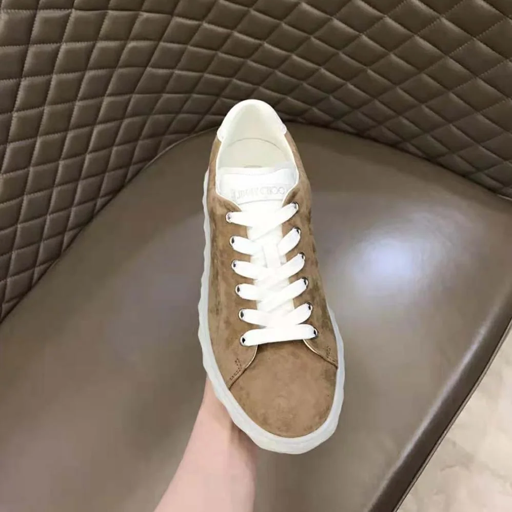 Jimmy Choo Diamond Light/F Sun Suede and Sun Nappa Low for Women in Top Trainers