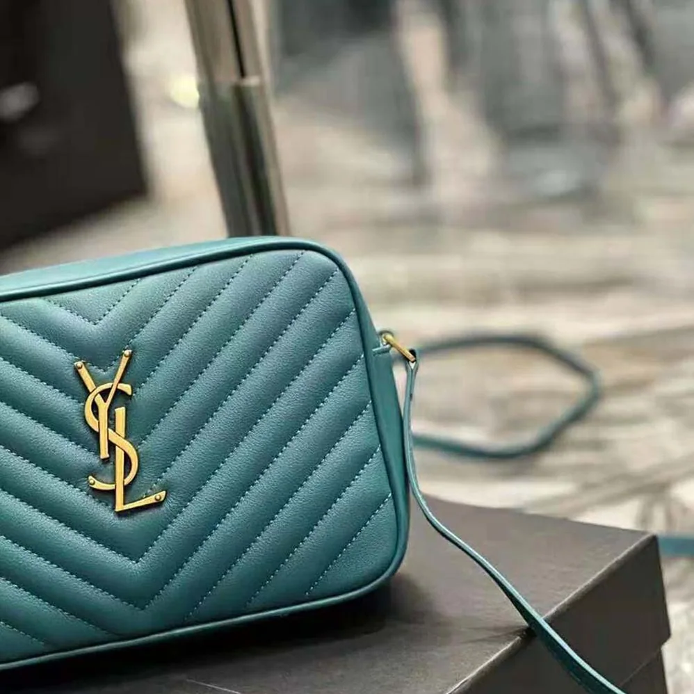 Saint Laurent YSL Lou Camera Bag in Supple Quilted Leather for Women in Dark Green Saint Laurent YSL Lou Camera Bag in Supple Quilted Leather for Women in Dark Green