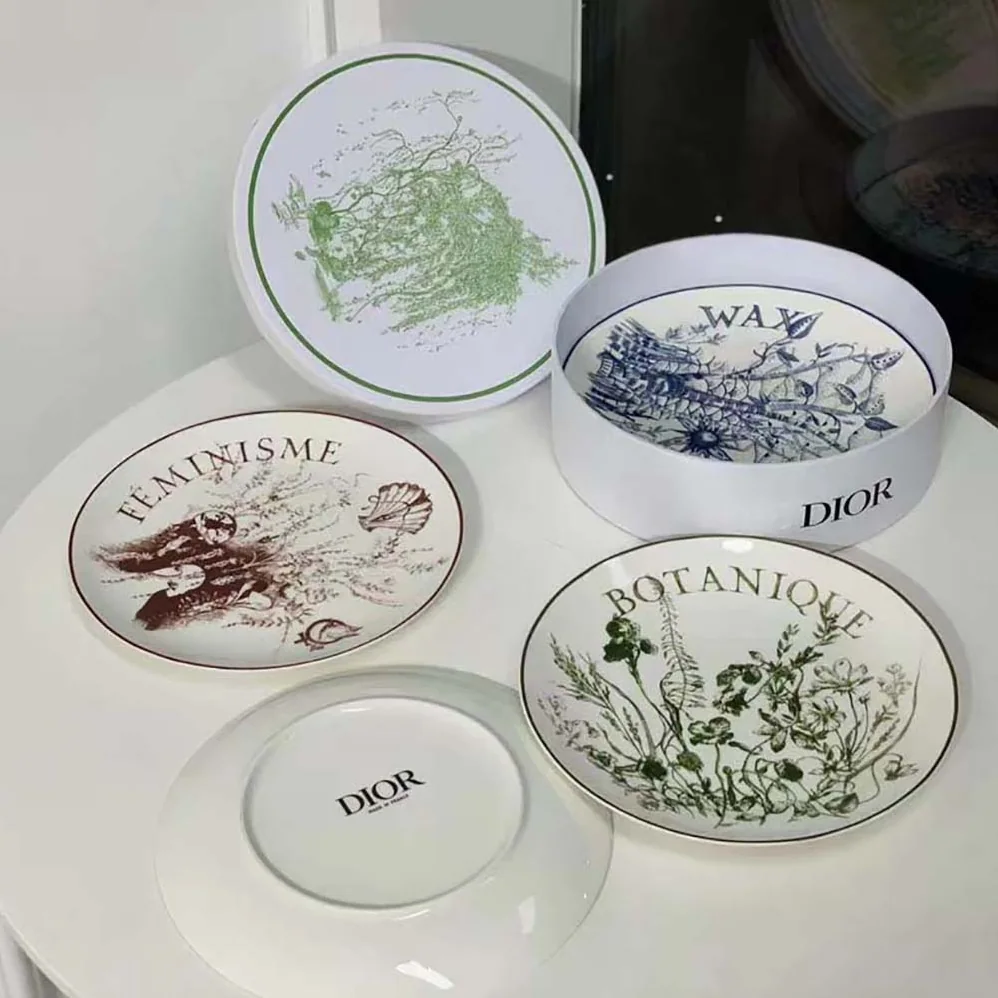 Dior Set of 4 Dinner Plates Multicolor ABCDIOR Liberté, Océan, Quatre Saisons, Nuage for Unisex Dior Set of 4 Dinner Plates Multicolor ABCDIOR Liberté, Océan, Quatre Saisons, Nuage for Unisex
