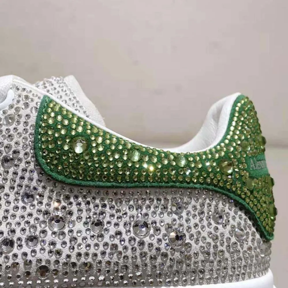 Alexander Mcqueen Oversized Sneaker in White for Women in Acid Green