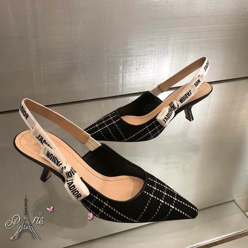 Dior J'adior Tartan Wool High-Heeled Shoe 65mm Heel for Women