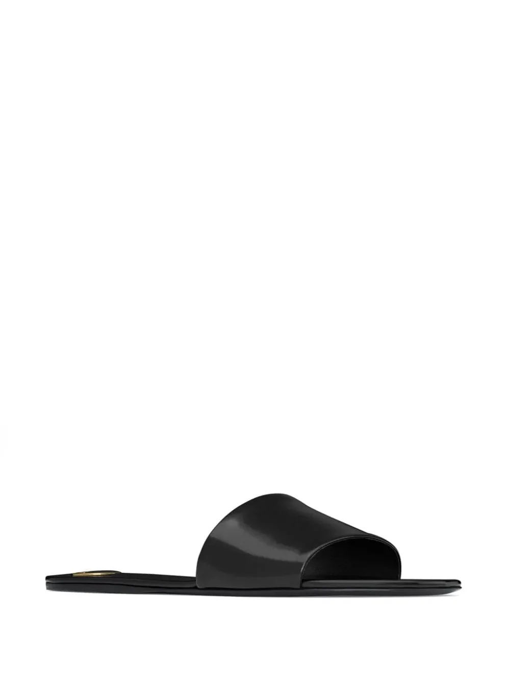Saint Laurent Carlyle Slides In Glazed Black