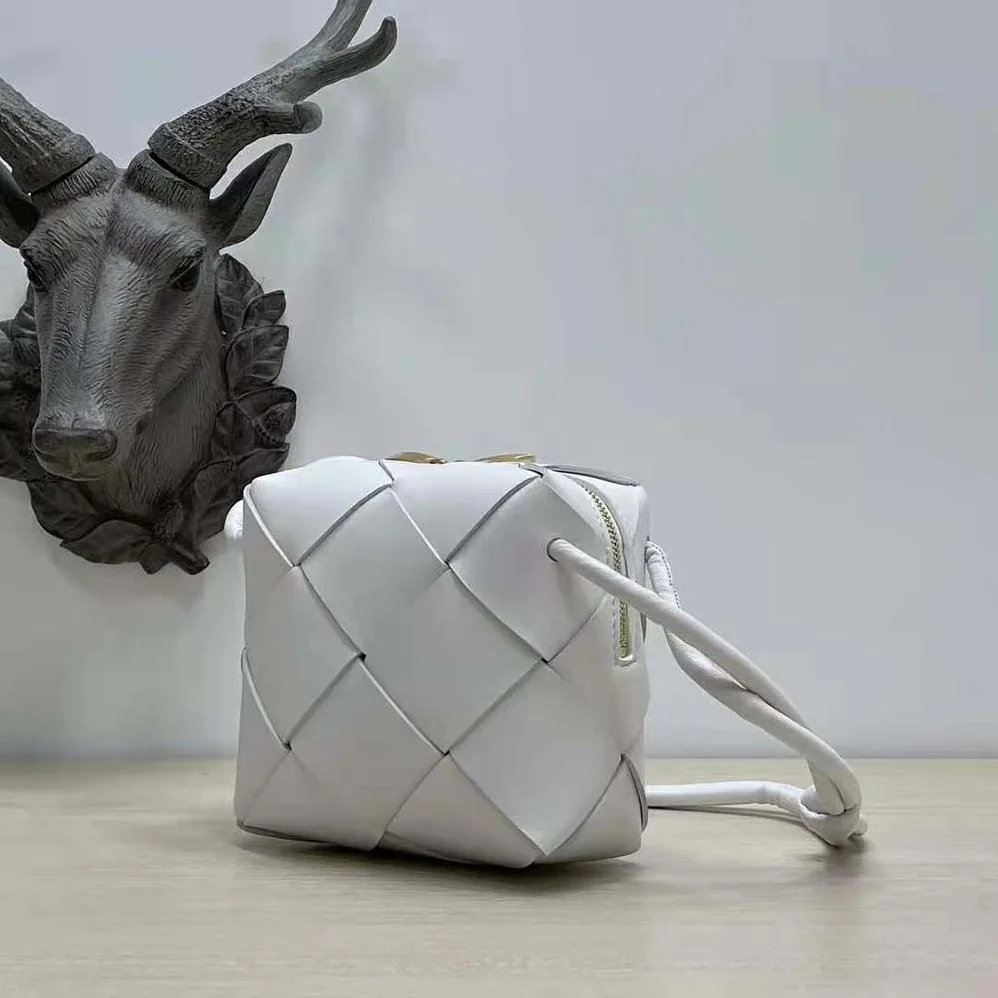Bottega Veneta Mini Cassette Camera Bag for Women in White