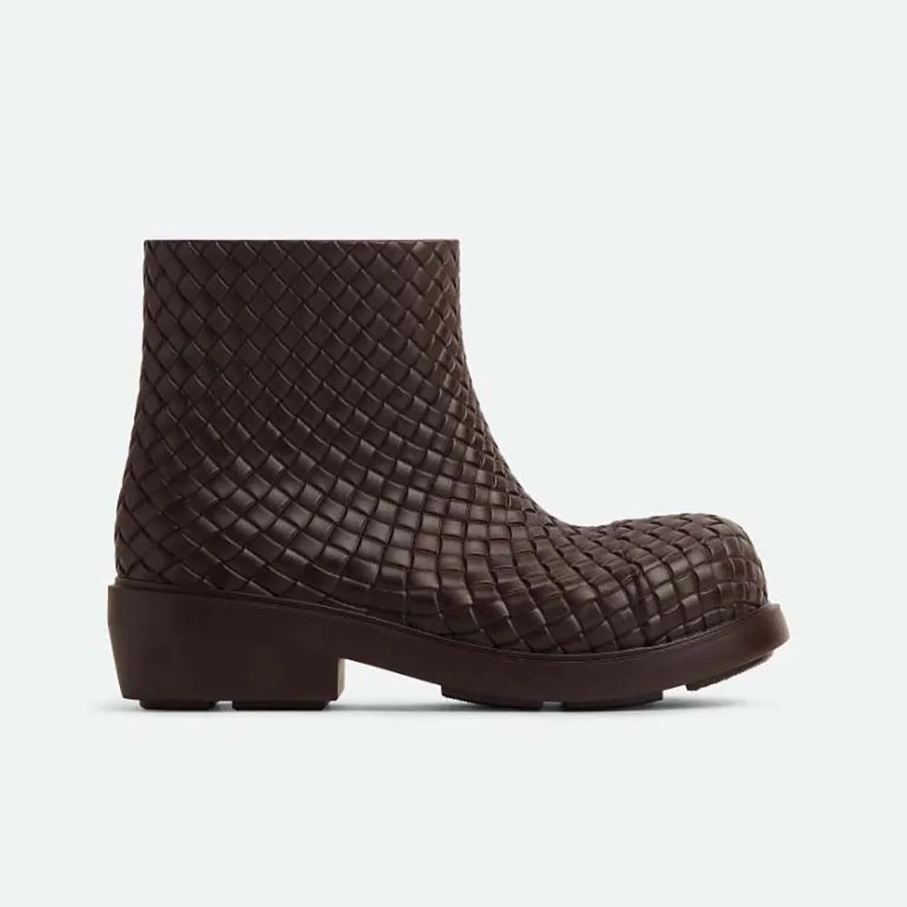 Bottega Veneta Fireman Ankle Boot for Unisex in Brown Bottega Veneta Fireman Ankle Boot for Unisex in Brown
