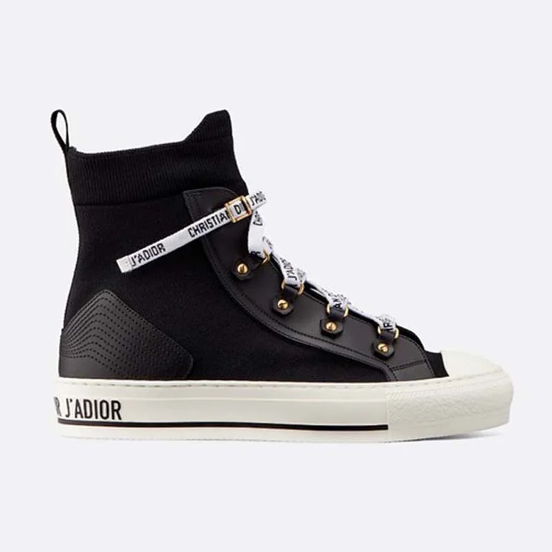 Dior Walk'N'dior Technical Knit High-Top Sneaker for Women in Black
