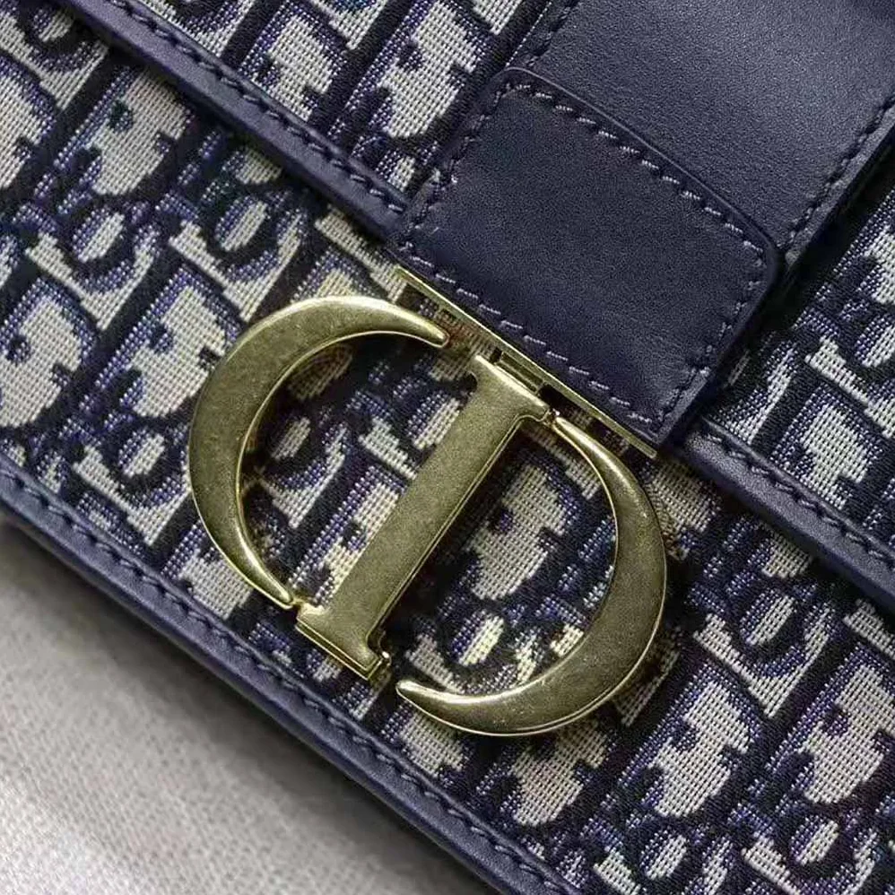Dior 30 Montaigne Chain Bag Blue Dior Oblique Jacquard for Women Dior 30 Montaigne Chain Bag Blue Dior Oblique Jacquard for Women
