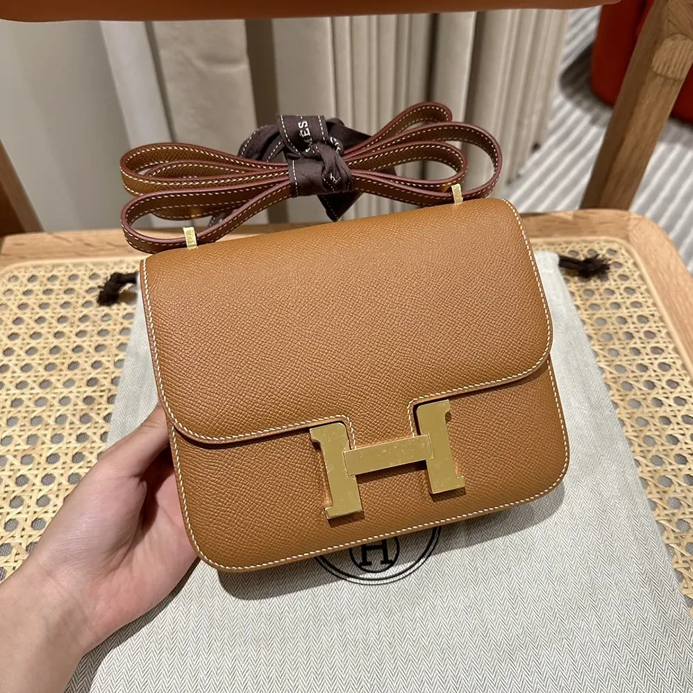 Hermes Constance 24 Bag Epsom Leather for Women in Brown/Gold Hermes Constance 24 Bag Epsom Leather for Women in Brown/Gold