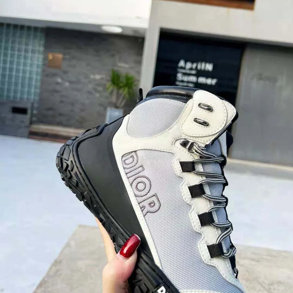 Dior Diorizon Hiking Boot Gray Technical Mesh and Black Rubber for Men Dior Diorizon Hiking Boot Gray Technical Mesh and Black Rubber for Men