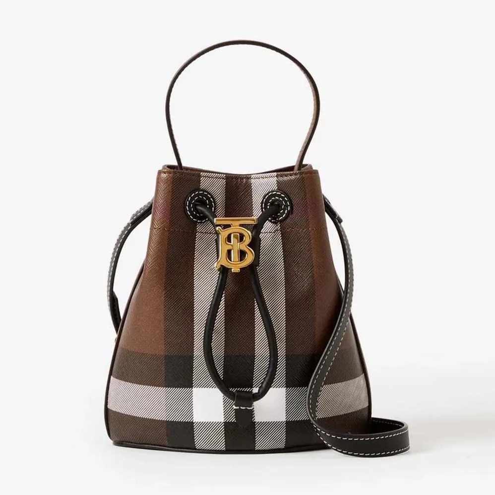Burberry Mini TB Bucket Bag in Calf Leather for Women Burberry Mini TB Bucket Bag in Calf Leather for Women