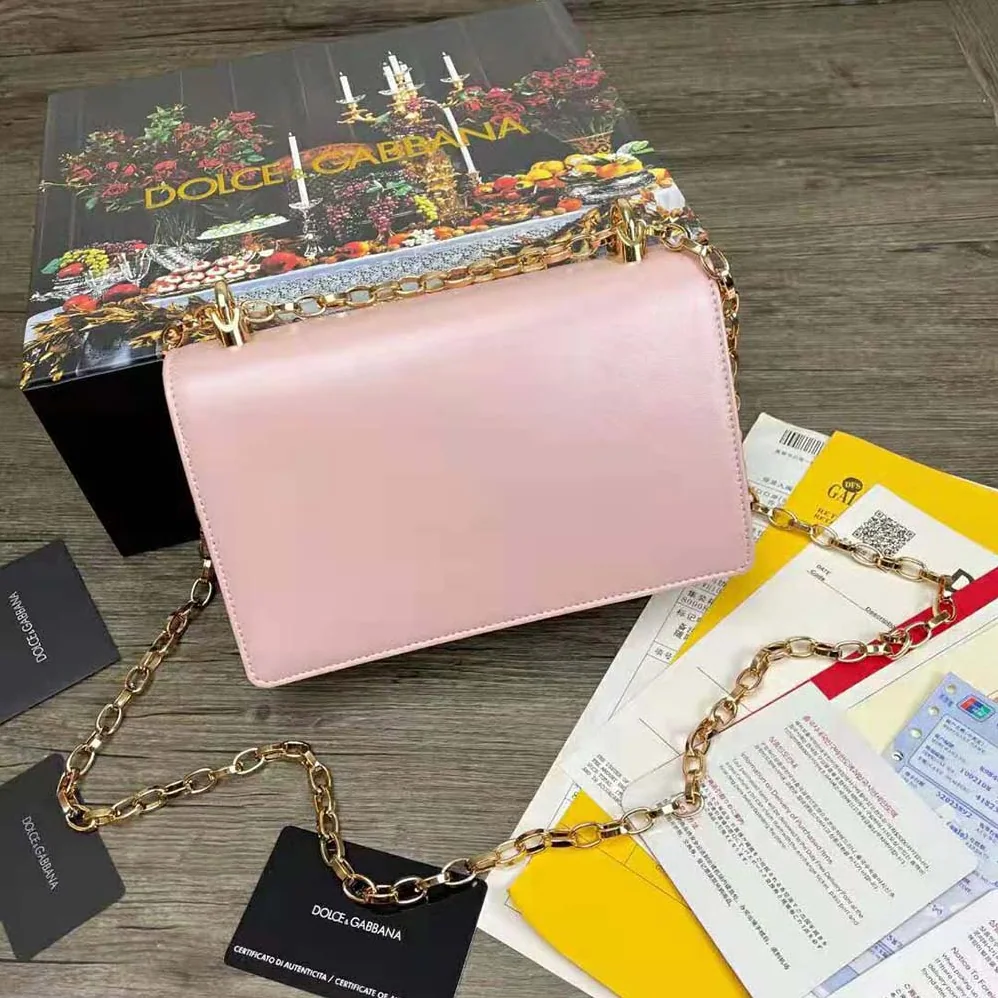 Dolce Gabbana D&G Girls Shoulder Bag in Nappa Leather for Women in Pink