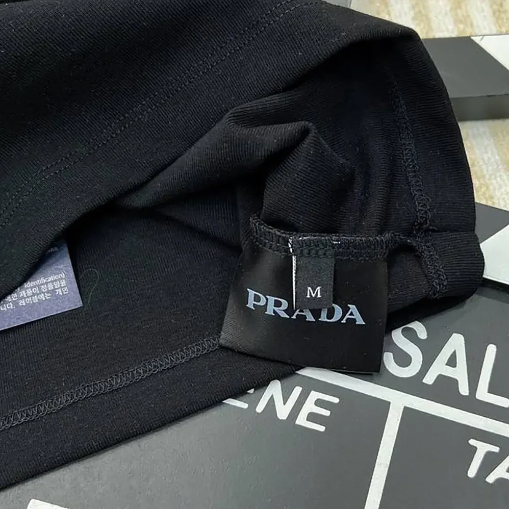 Prada Jersey Cropped Top for Women in Black Prada Jersey Cropped Top for Women in Black