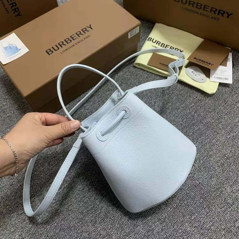 Burberry Mini TB Bucket Bag with the Thomas Burberry Monogram for Women Burberry Mini TB Bucket Bag with the Thomas Burberry Monogram for Women