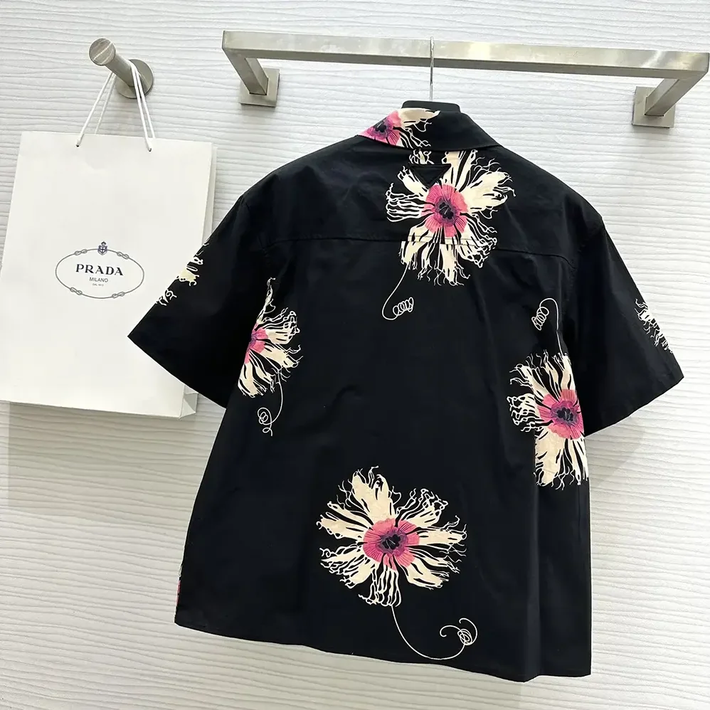 Prada Short for Women in sleeved Printed Poplin Shirt