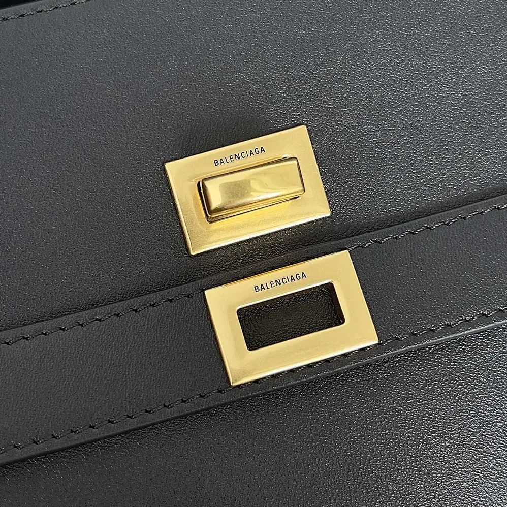 Balenciaga Bel Air XL Carry All Bag in Black Smooth Calfskin for Women in Gold Balenciaga Bel Air XL Carry All Bag in Black Smooth Calfskin for Women in Gold