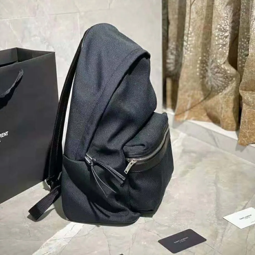 Saint Laurent YSL City Mini Backpack in Canvas for Women