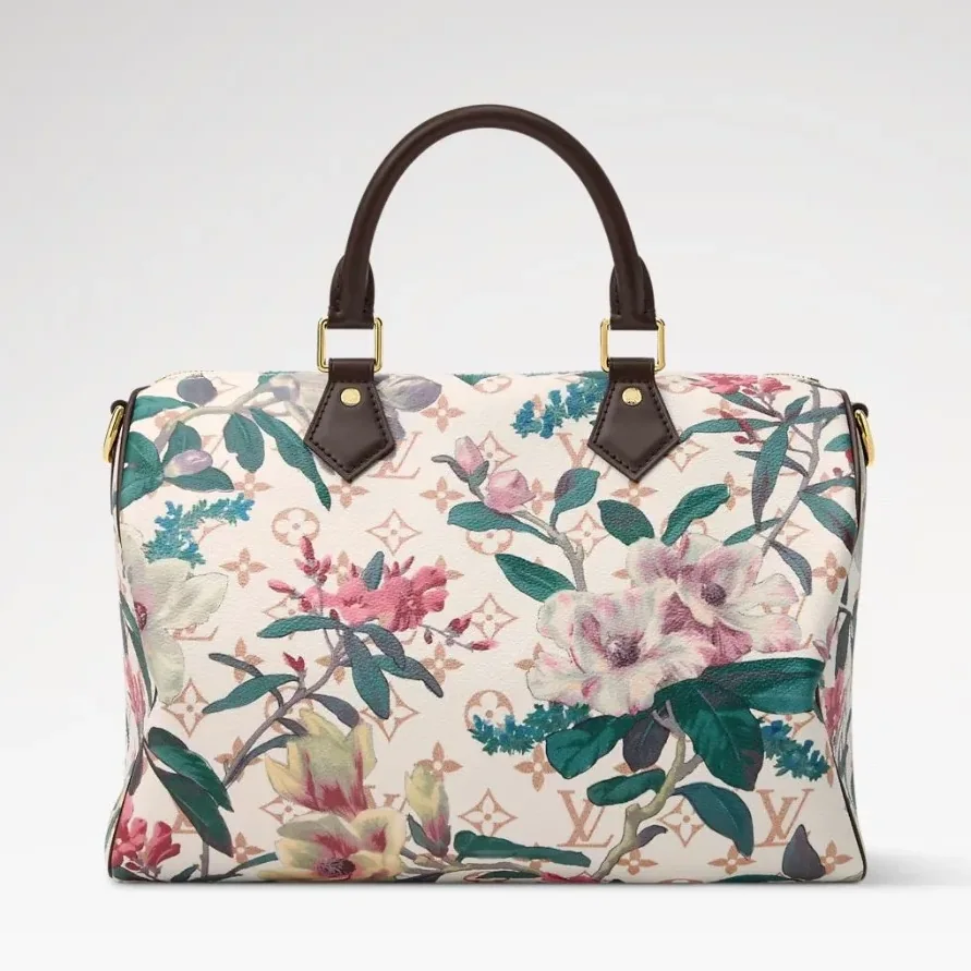 Louis Vuitton Speedy Soft 30 Top Handle Bag in Monogram Dune Gold Hardware Louis Vuitton Speedy Soft 30 Top Handle Bag in Monogram Dune Gold Hardware